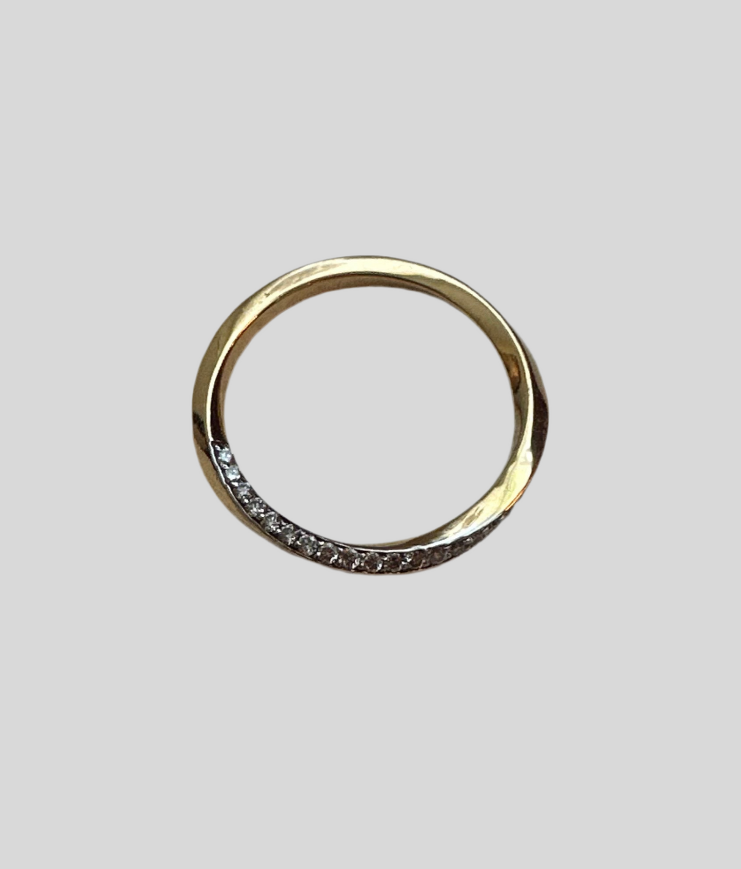 Classic Sweep Pavé Ring - 14k Solid Gold Diamond Ring