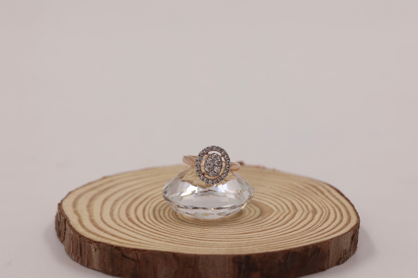 Nova Circle Ring - 14K Solid Gold Diamond Ring