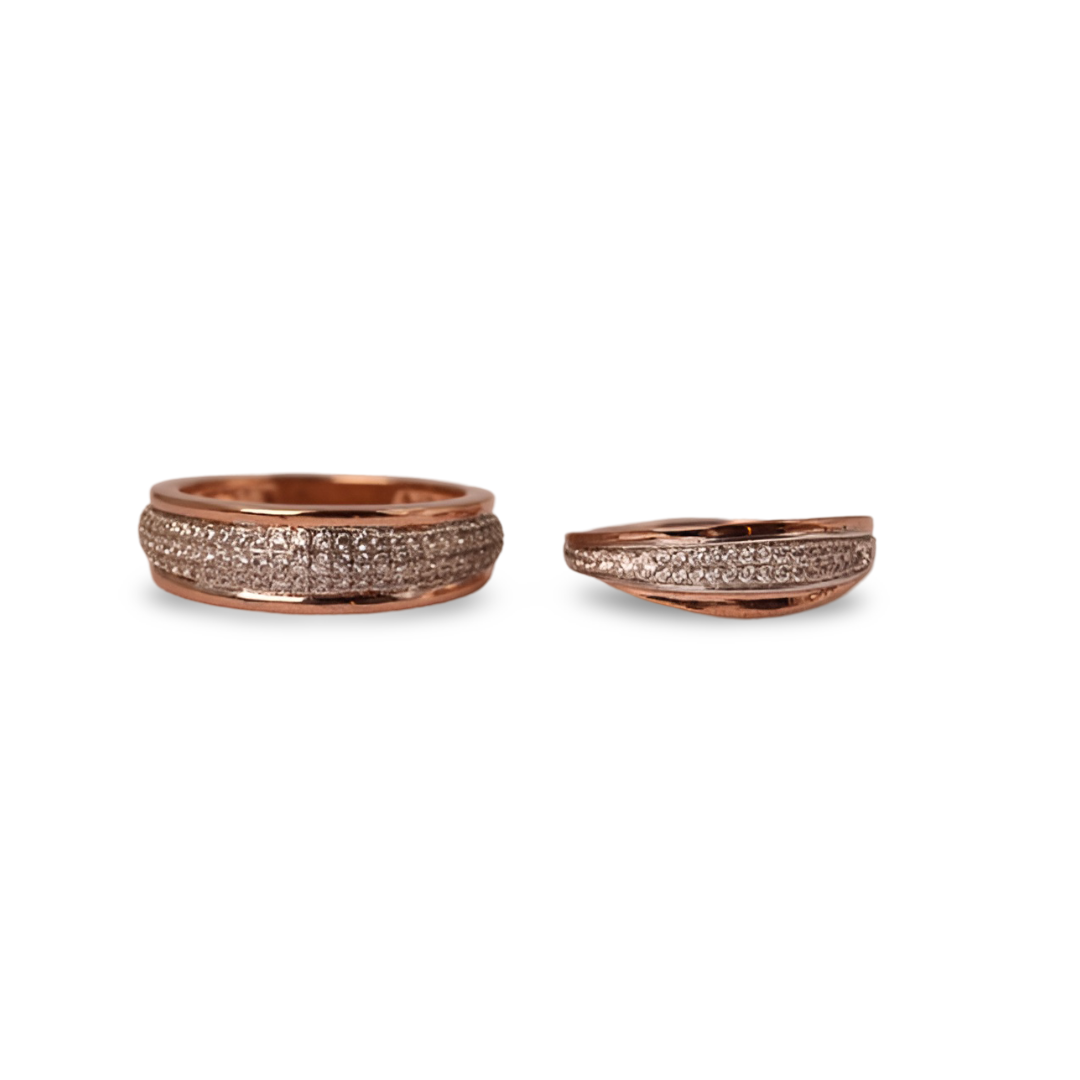 Dual Radiance Rings - 14K Solid Gold Diamond Rings