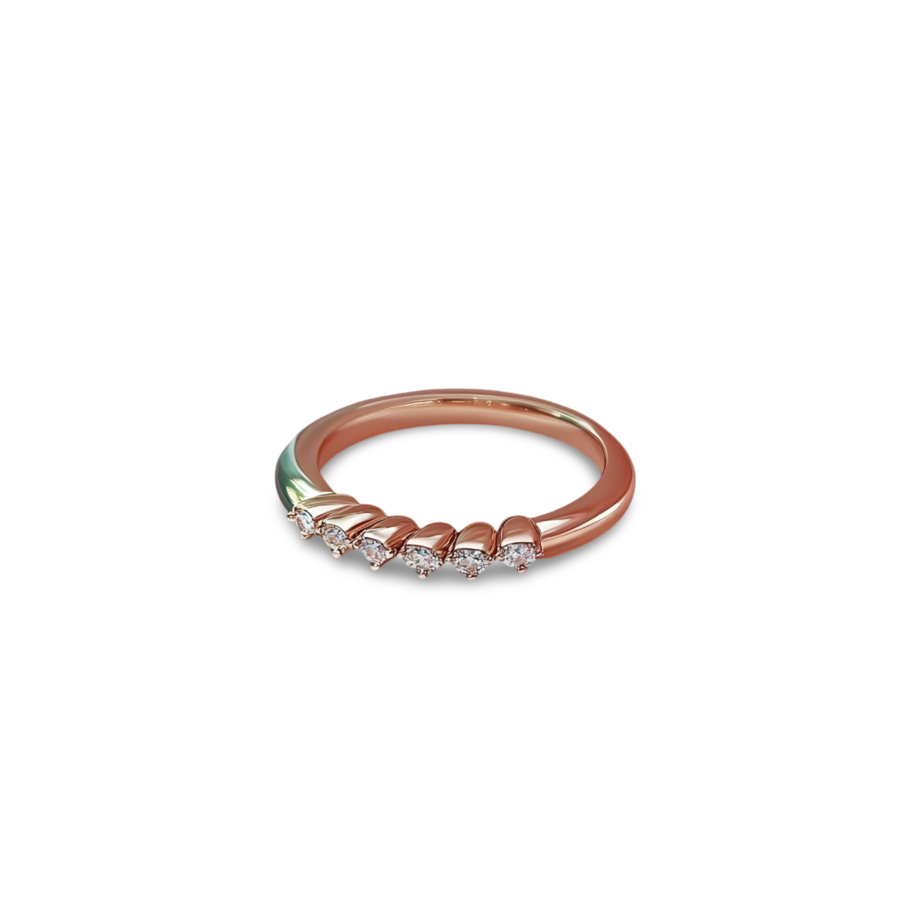 Eternal Glow Band - 14K Solid Gold Diamond Ring