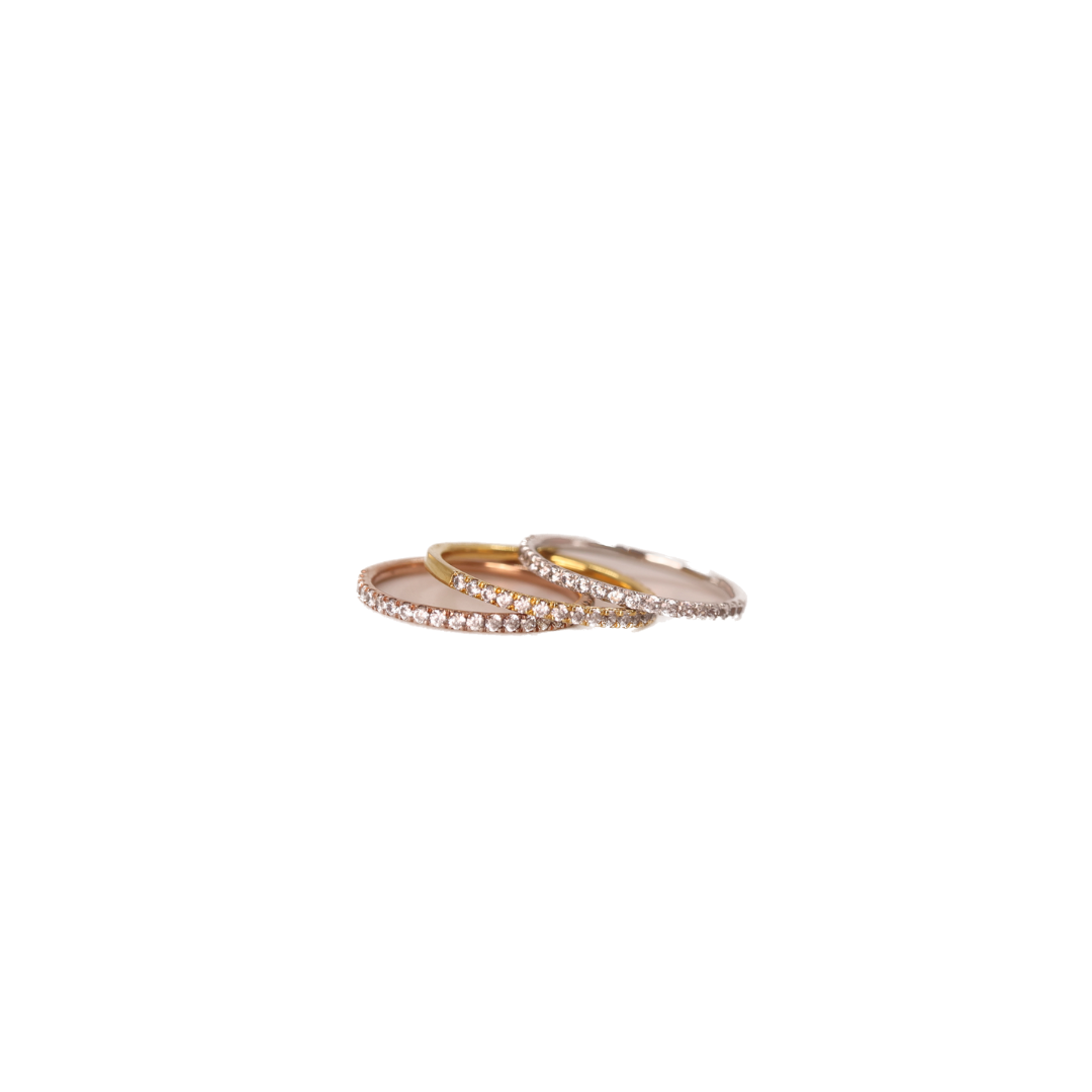 Lumière Pavé Band - 14K Solid Gold Diamond Band