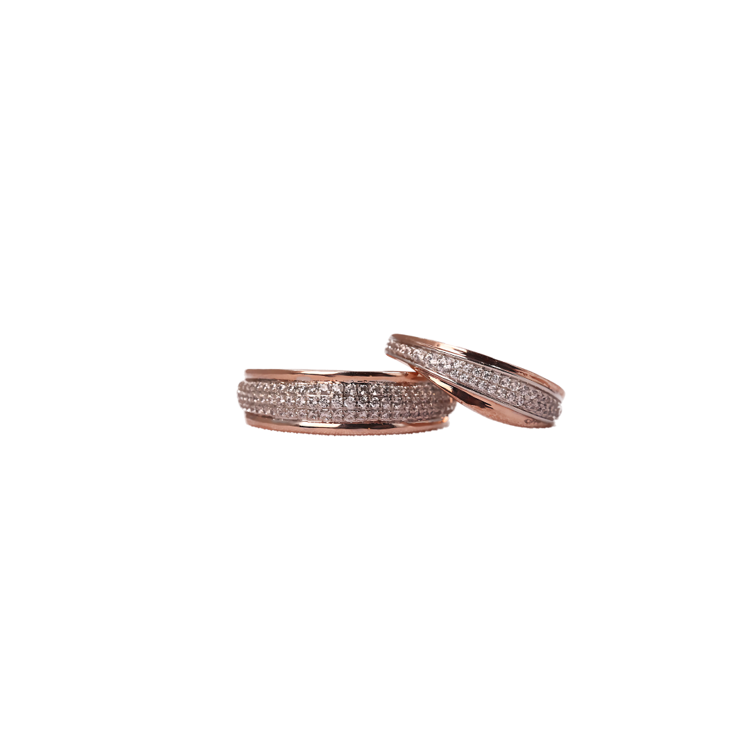 Dual Radiance Rings - 14K Solid Gold Diamond Rings