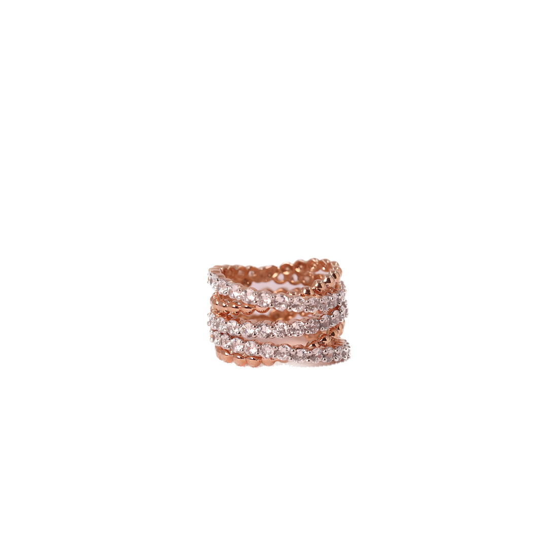 Bolt Ring - 14K Solid Gold Diamond Ring