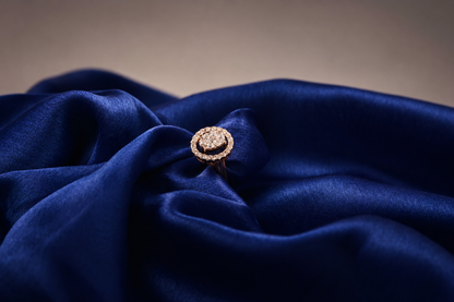 Nova Circle Ring - 14K Solid Gold Diamond Ring