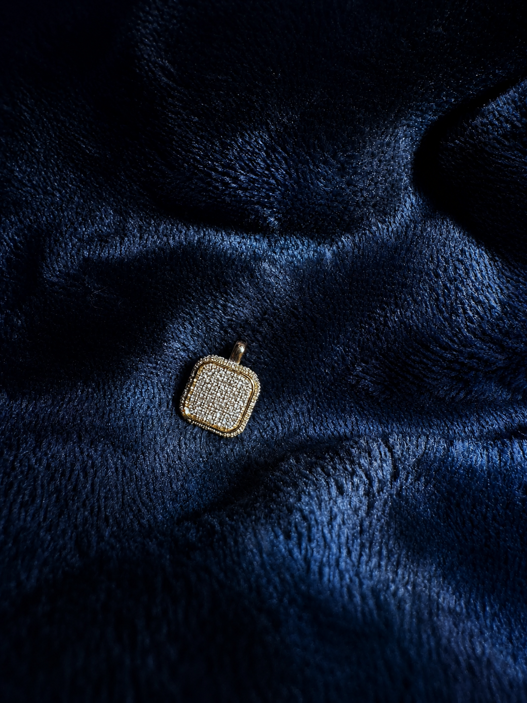 Portal Pendant Necklace- 14K Solid Gold Diamond Pendant Necklace