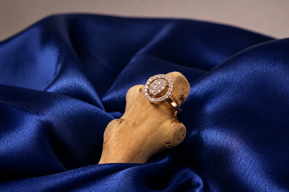 Nova Circle Ring - 14K Solid Gold Diamond Ring