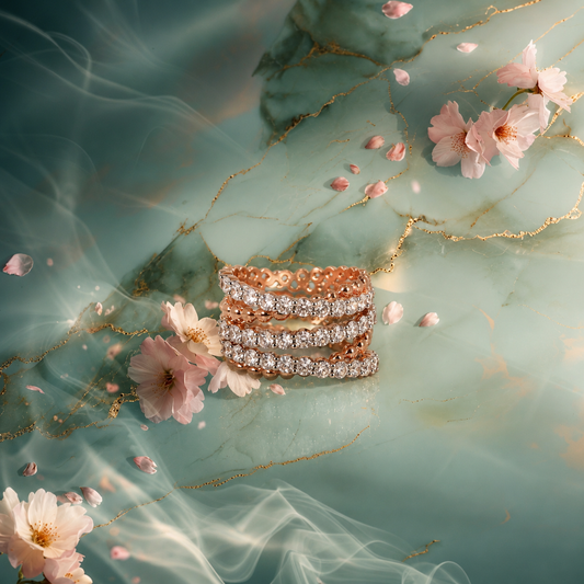 Bolt Ring - 14K Solid Gold Diamond Ring