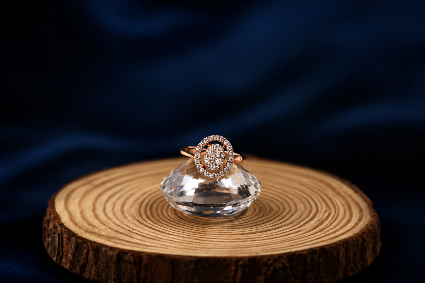 Nova Circle Ring - 14K Solid Gold Diamond Ring