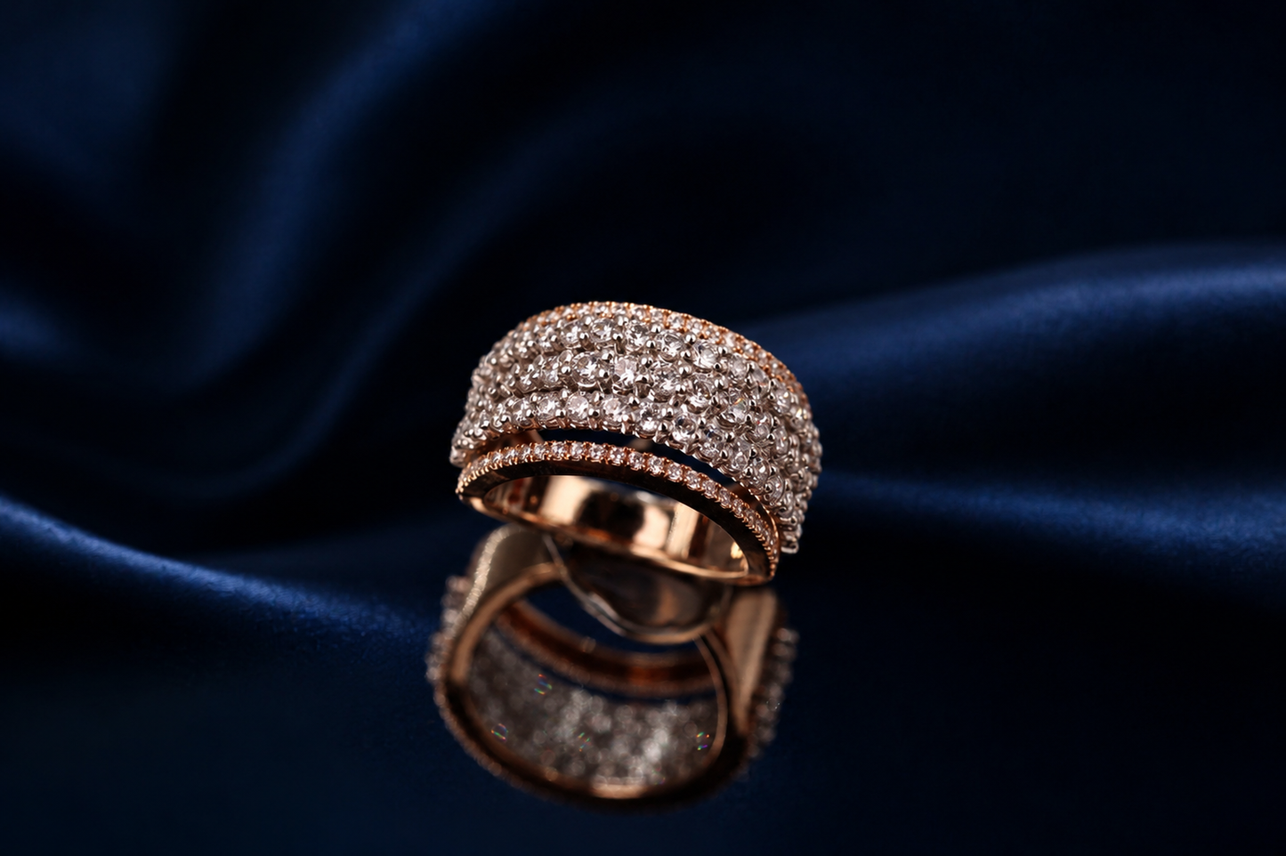 Empress Band - 14K Solid Gold Diamond Ring