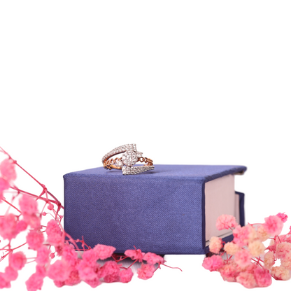 Fluid Harmony Ring - 14K Solid Gold Diamond Ring