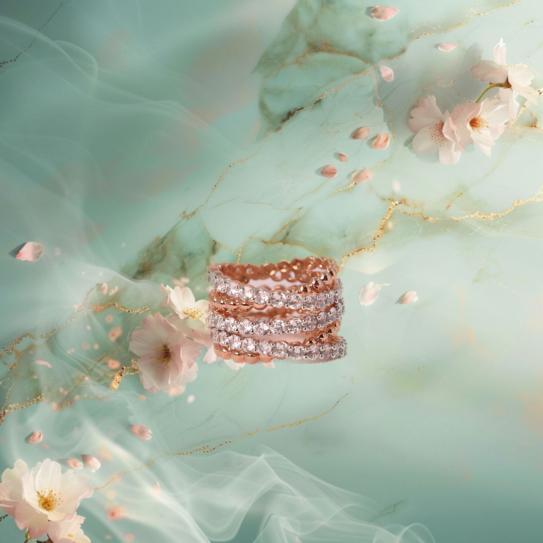 Bolt Ring - 14K Solid Gold Diamond Ring