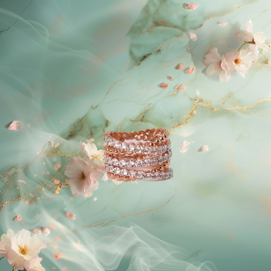Bolt Ring - 14K Solid Gold Diamond Ring